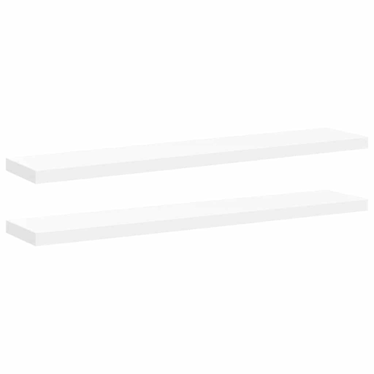 vidaXL Półki ścienne 2 szt., białe, 120x23,5x3,8 cm, MDF