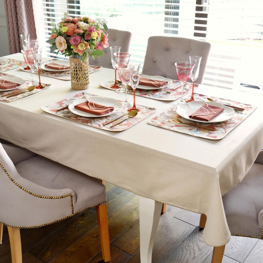 Podkładki dwustronne z motywem liści i ptaków Topaz & Mirha – komplet 4 szt.