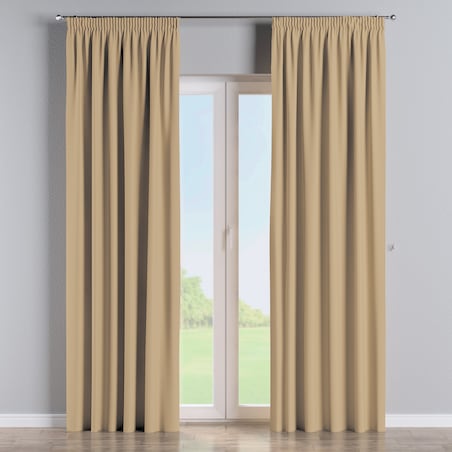 Zasłona na taśmie marszczącej 1 szt. 130x260 złocisty beż