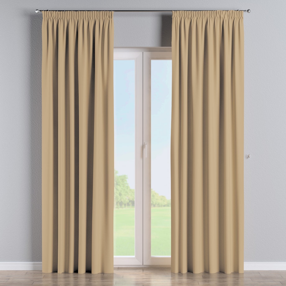 Zasłona na taśmie marszczącej 1 szt. 130x260 złocisty beż