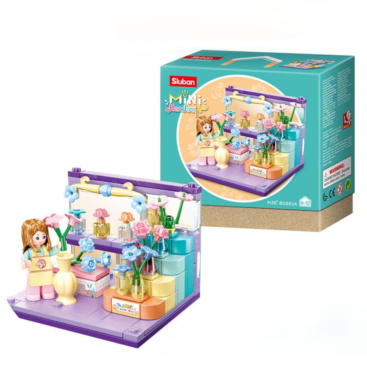 KWIACIARNIA - mini pokoik klocki - Sluban - 124 elementy