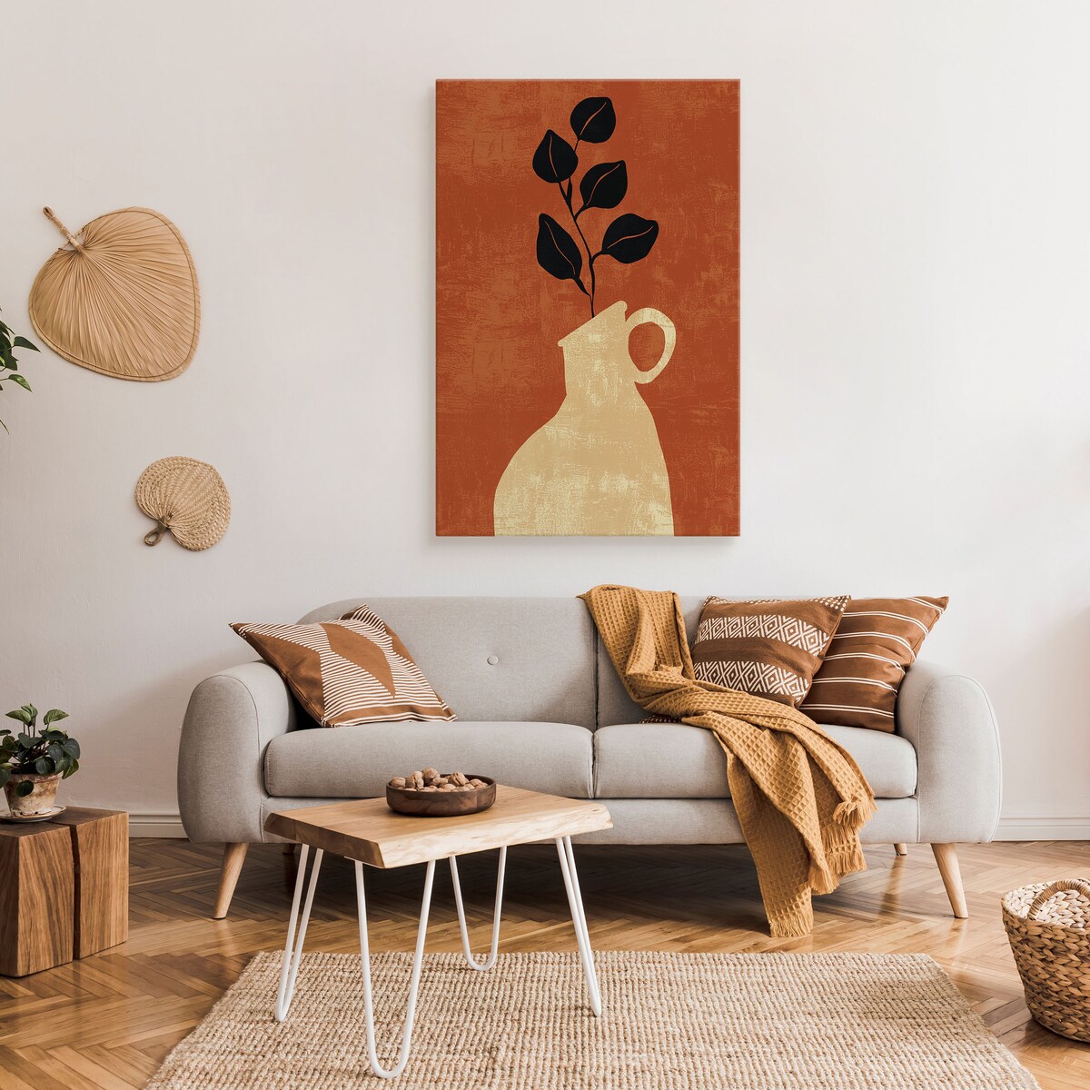 Obraz Gałązka W Beżowym Dzbanku 30x40cm