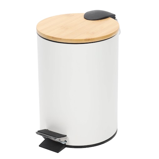 Kosz łazienkowy z bambusem ZETRU, 3 l