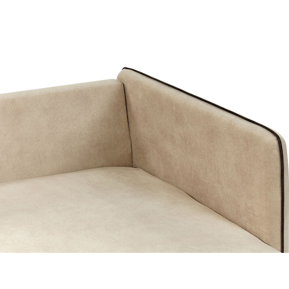 Narożnik welurowy lewostronny beżowy ALTAN