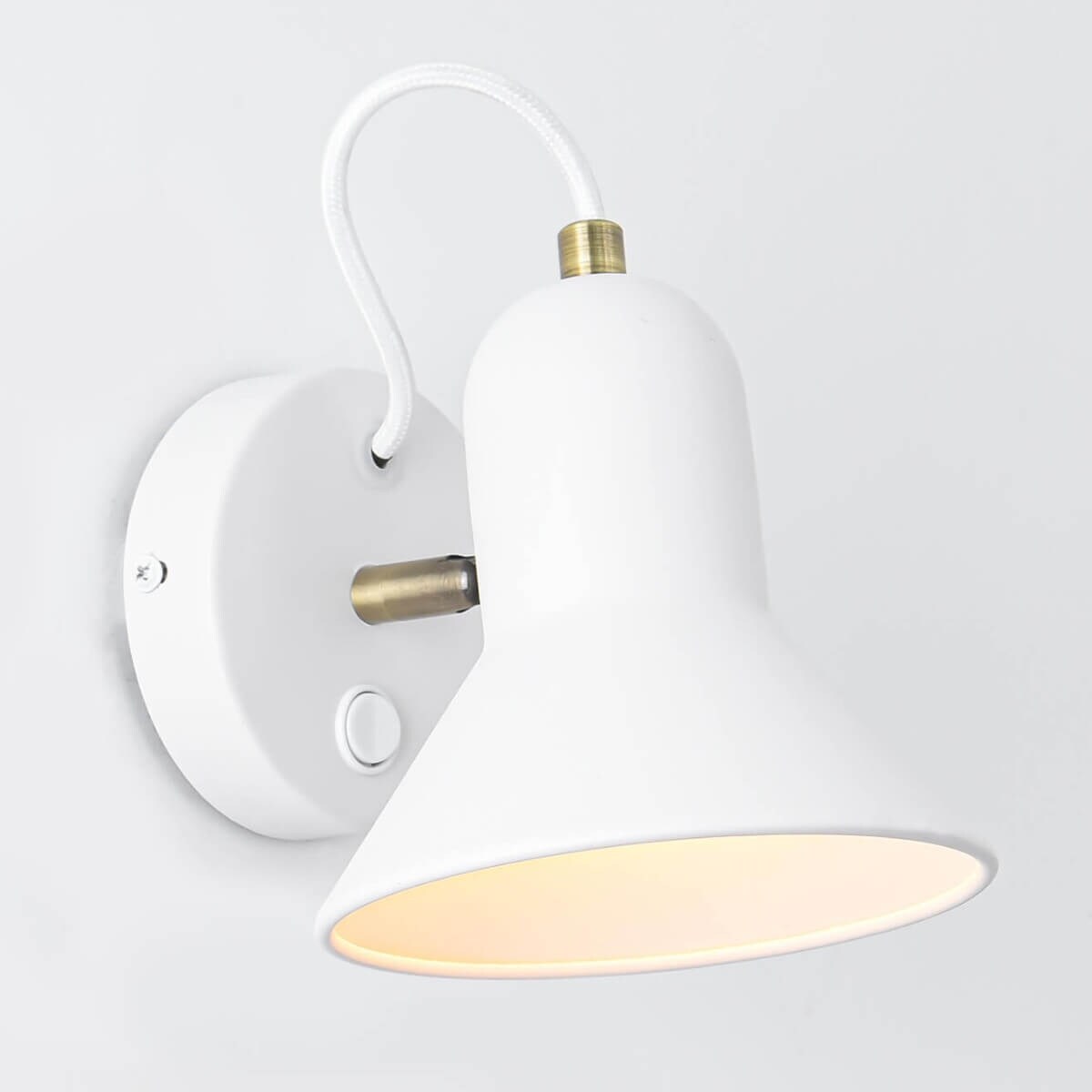 Kinkiet LAMPA ścienna ASTAMA LP-1122/1W WH Light Prestige industrialna OPRAWA metalowa regulowana biała