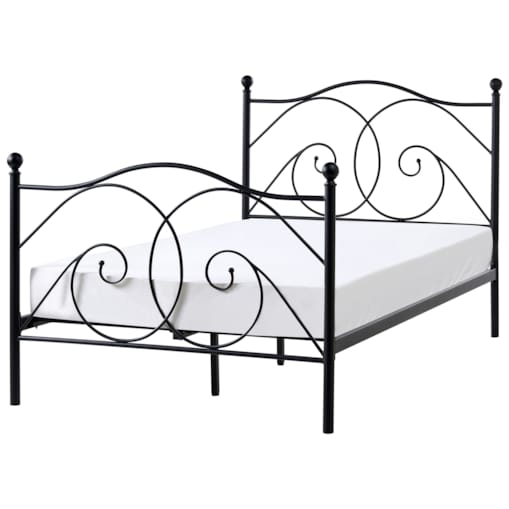 Łóżko Metal DINARD 120 x 200 cm Czarny