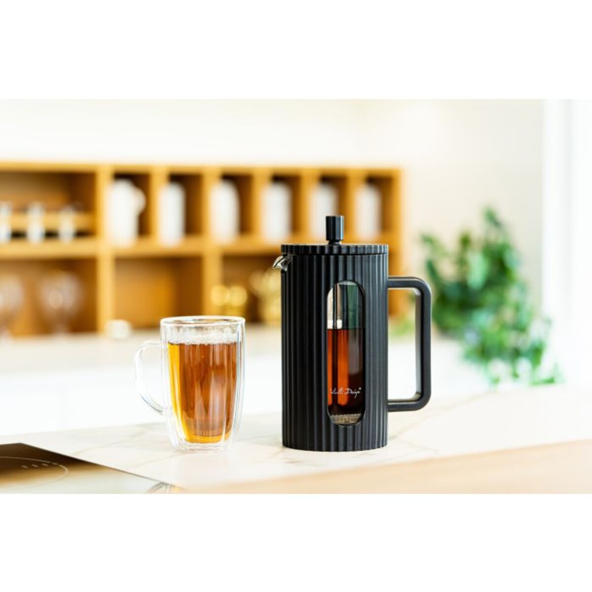 Zaparzacz do kawy i herbaty 1000 ml Livio czarny 0725