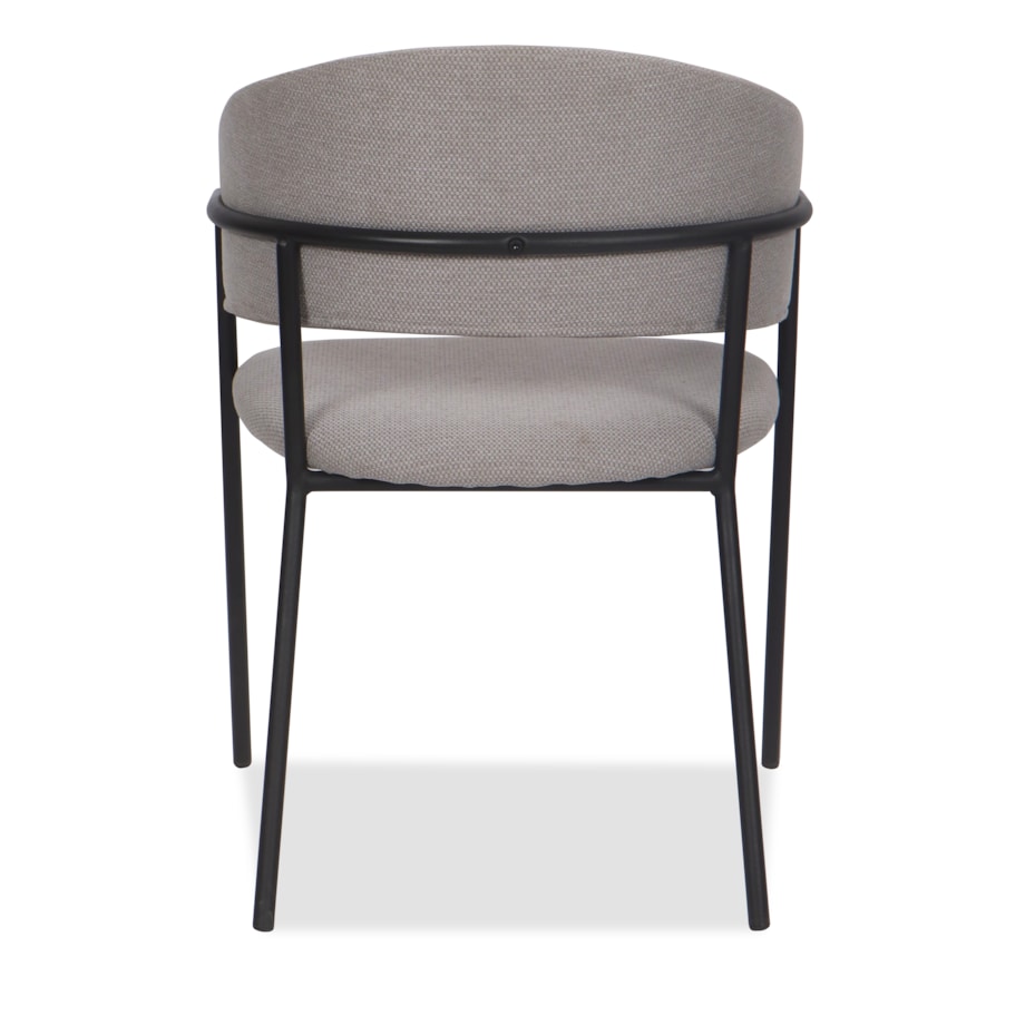 Krzesło tapicerowane glamour szenilowe OVO jasnoszare