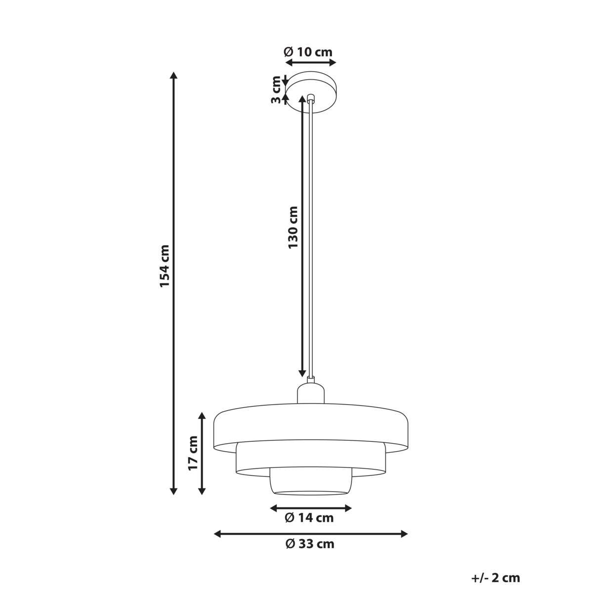 Lampa wisząca KOLGA Metal Czarny