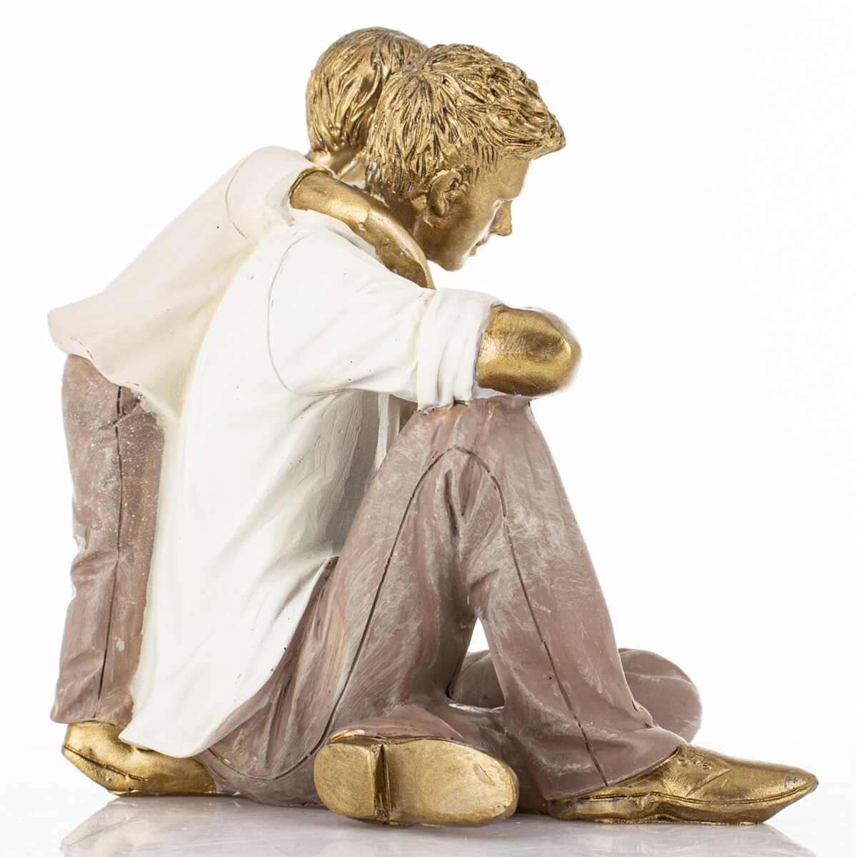 Dekoracja - ceramiczna figurka królika 32x13x13 cm srebrna