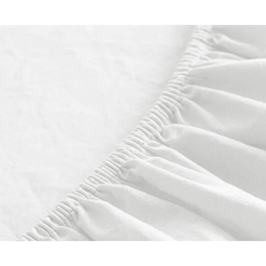 Prześcieradło bawełniane 160x200 cm z tkaniny HOTELOWE NA WYSOKI MATERAC 30CM BIAŁE NA GUMCE
