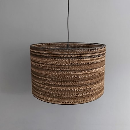Cylindryczna lampa wisząca z tektury - TAMBURO 45