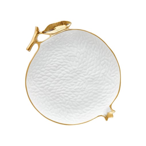 VILLA ITALIA Talerzyk deserowy porcelanowy 21,5 cm GRENADE WHITE