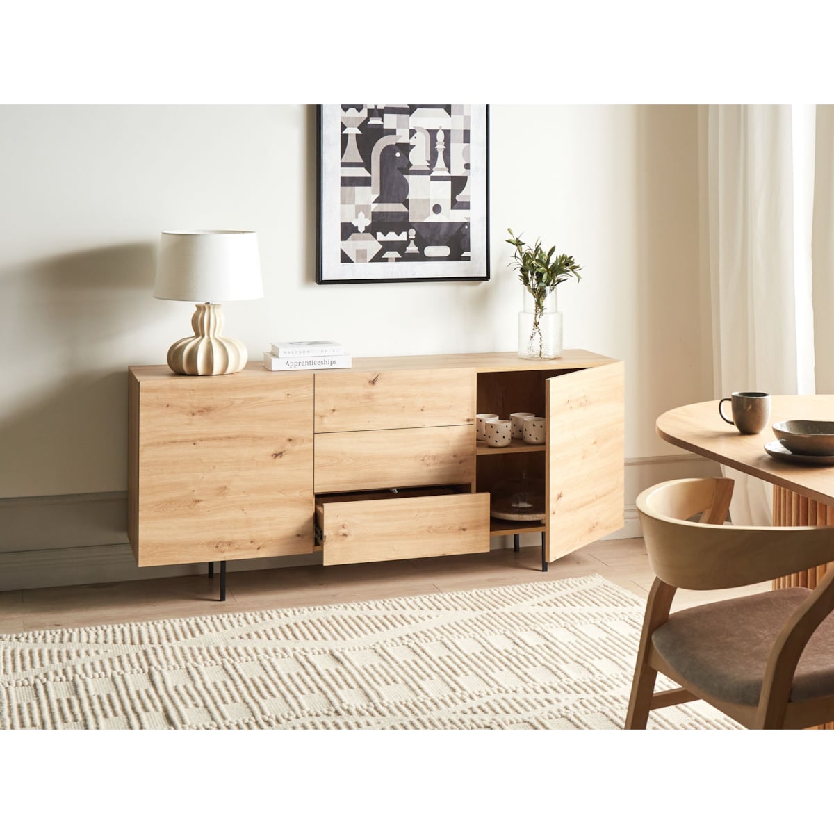 Komoda KENORA 72 cm Jasne drewno