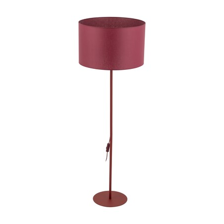 Lampa Stojąca Tk Lighting Dalum Burgundowa Bordowa Podłogowa 1Xe27 Abażur 50Cm, Wysokość 151Cm
