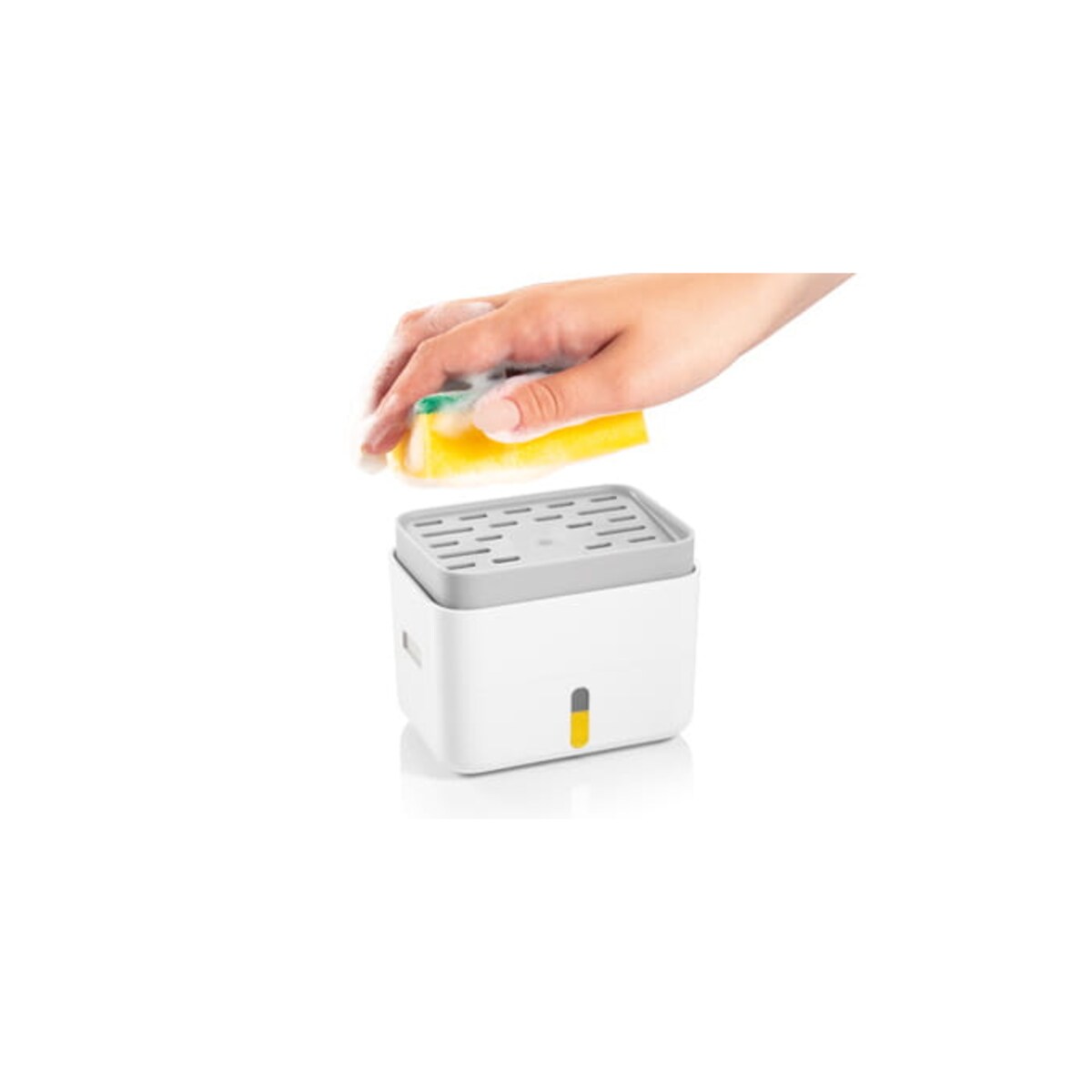 Dozownik Płynu Żelu do mycia Naczyń Puro z miejscem na Gąbkę Zasobnik