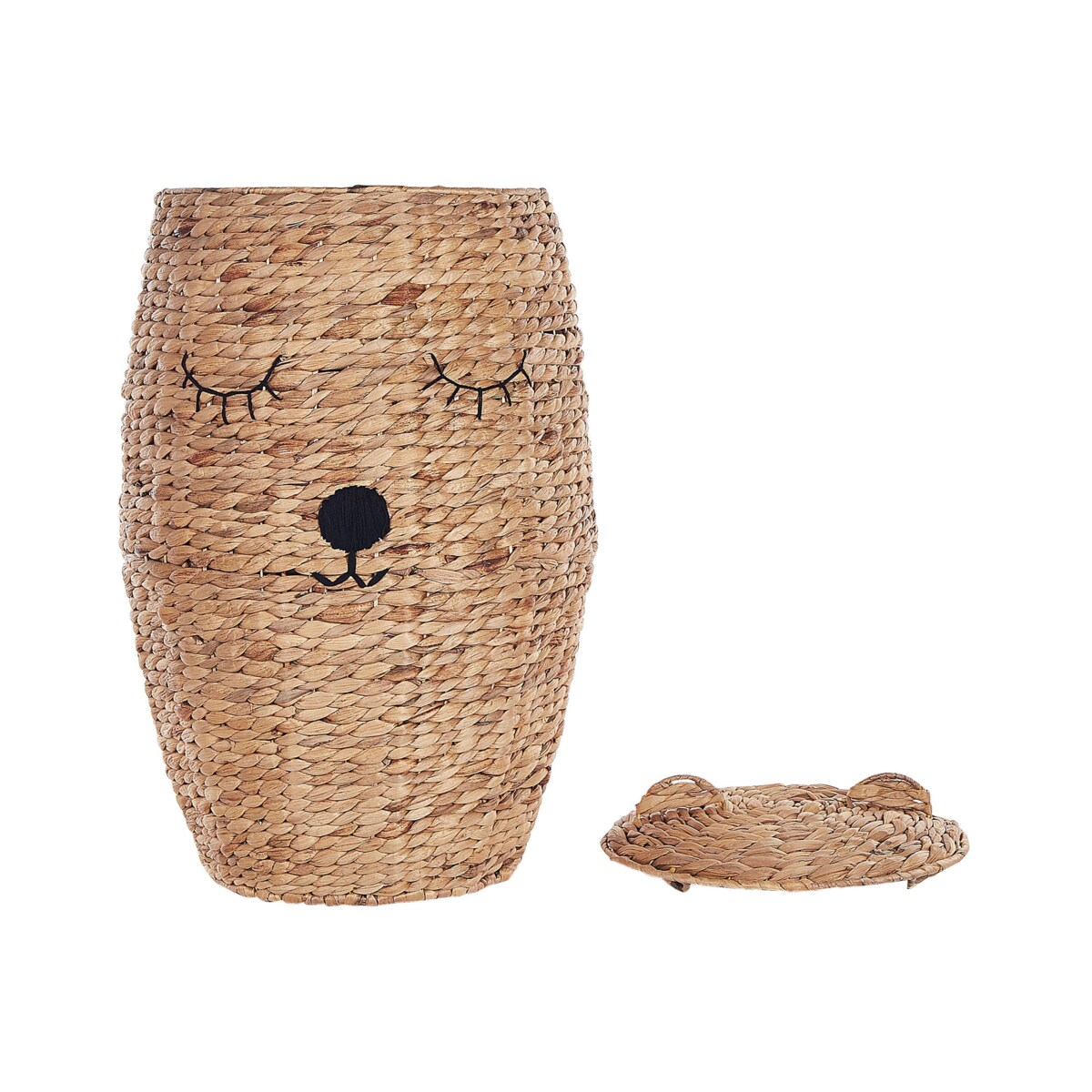 Kosz pleciony miś z hiacyntu wodnego naturalny SAMBUR