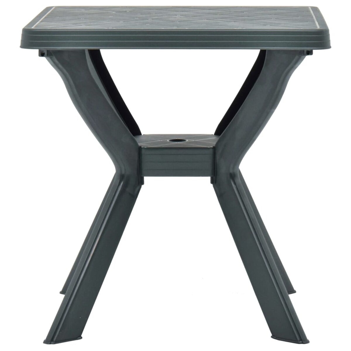 vidaXL Stolik bistro, zielony, 70x70x72 cm, plastikowy
