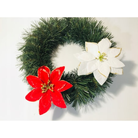 GWIAZDA kwiaty świąteczna do dekorowania stroik 6szt czerwona brokat święta