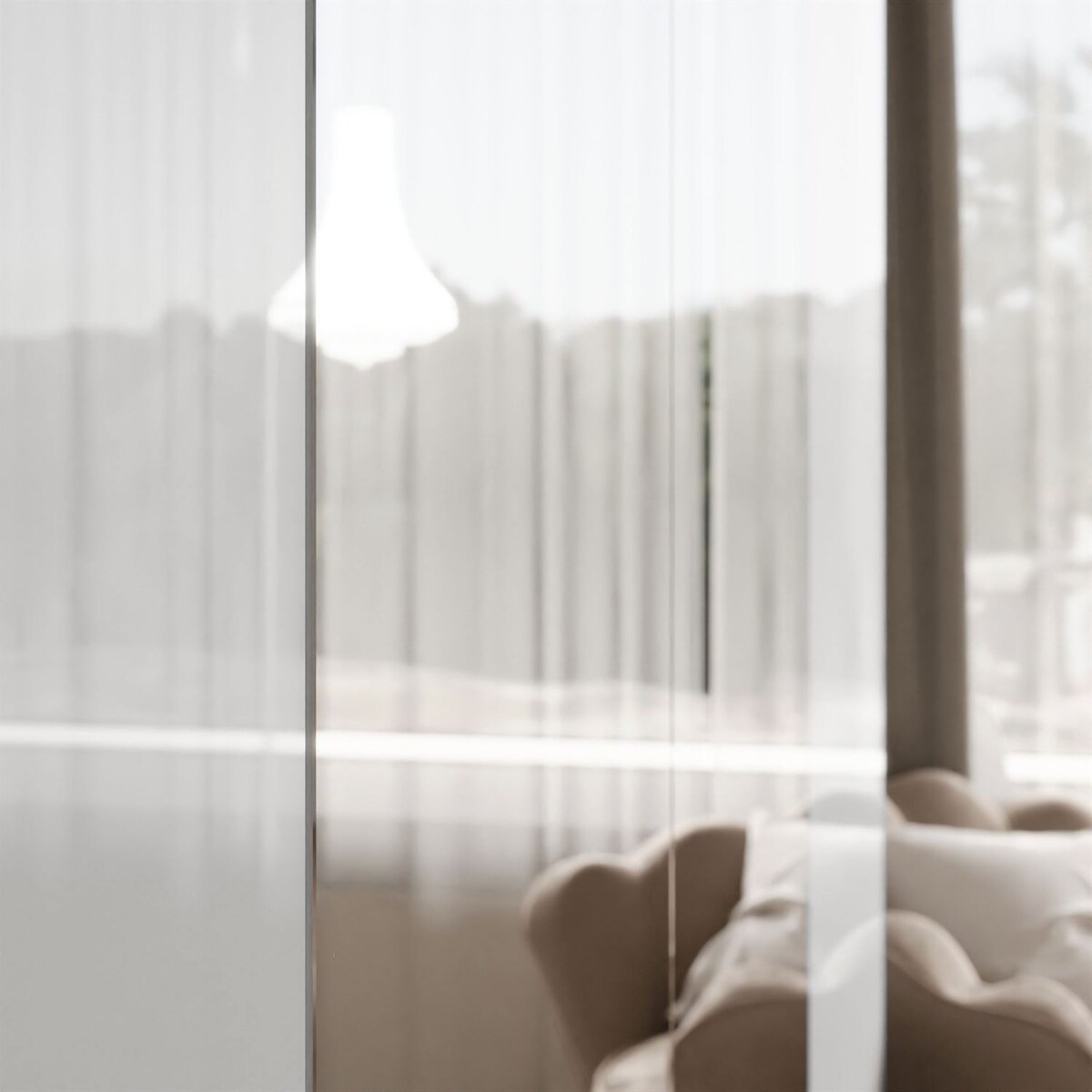 Szafa uchylna z lustrem AURORA 4D w białym połysku push to open