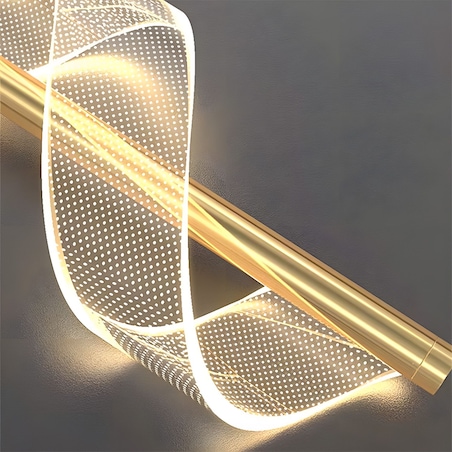 Kinkiet Led G032-W Złoty, Metal, Tworzywo Sztuczne