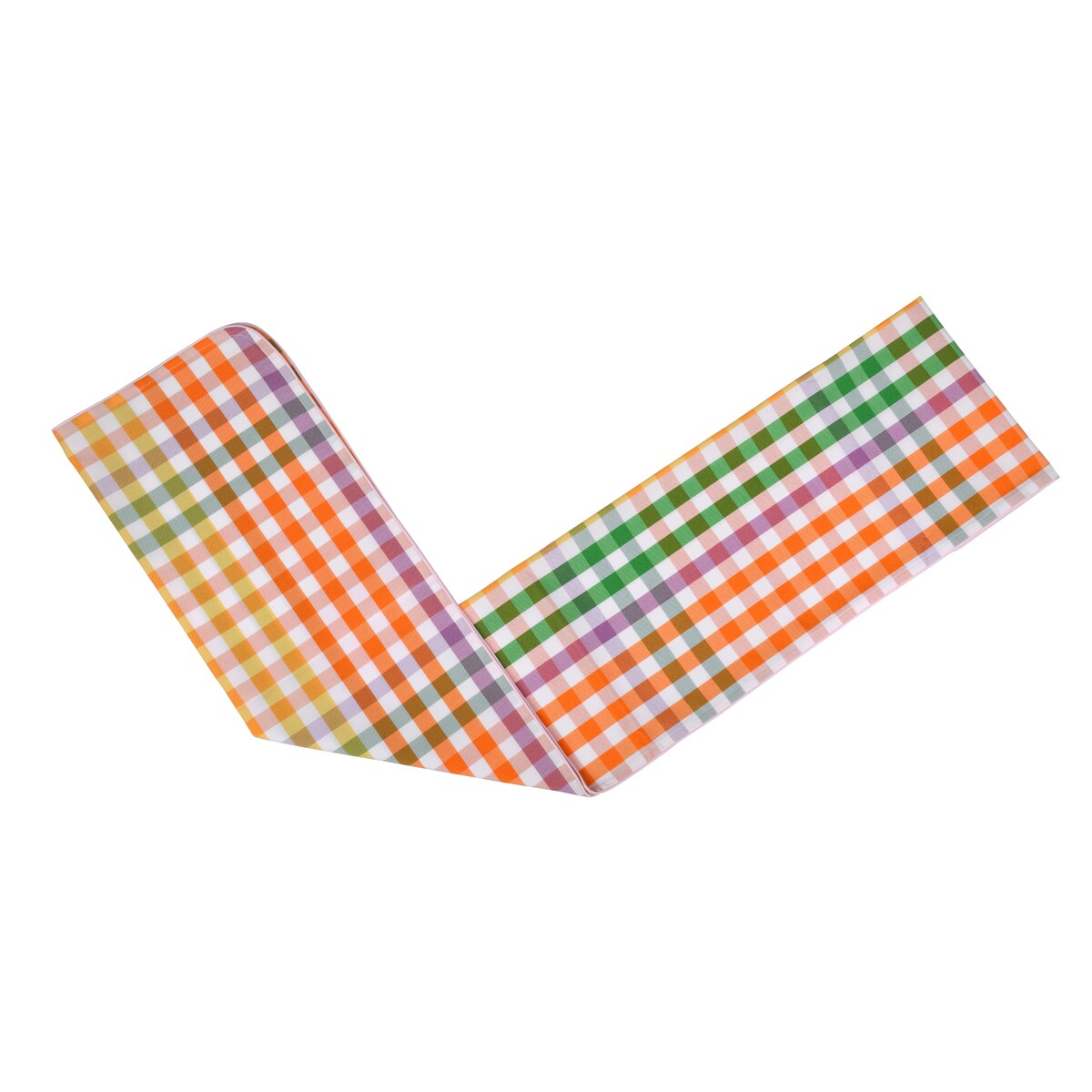 Bieżnik w drobną kratę Rainbow Gingham – 50 × 150 cm