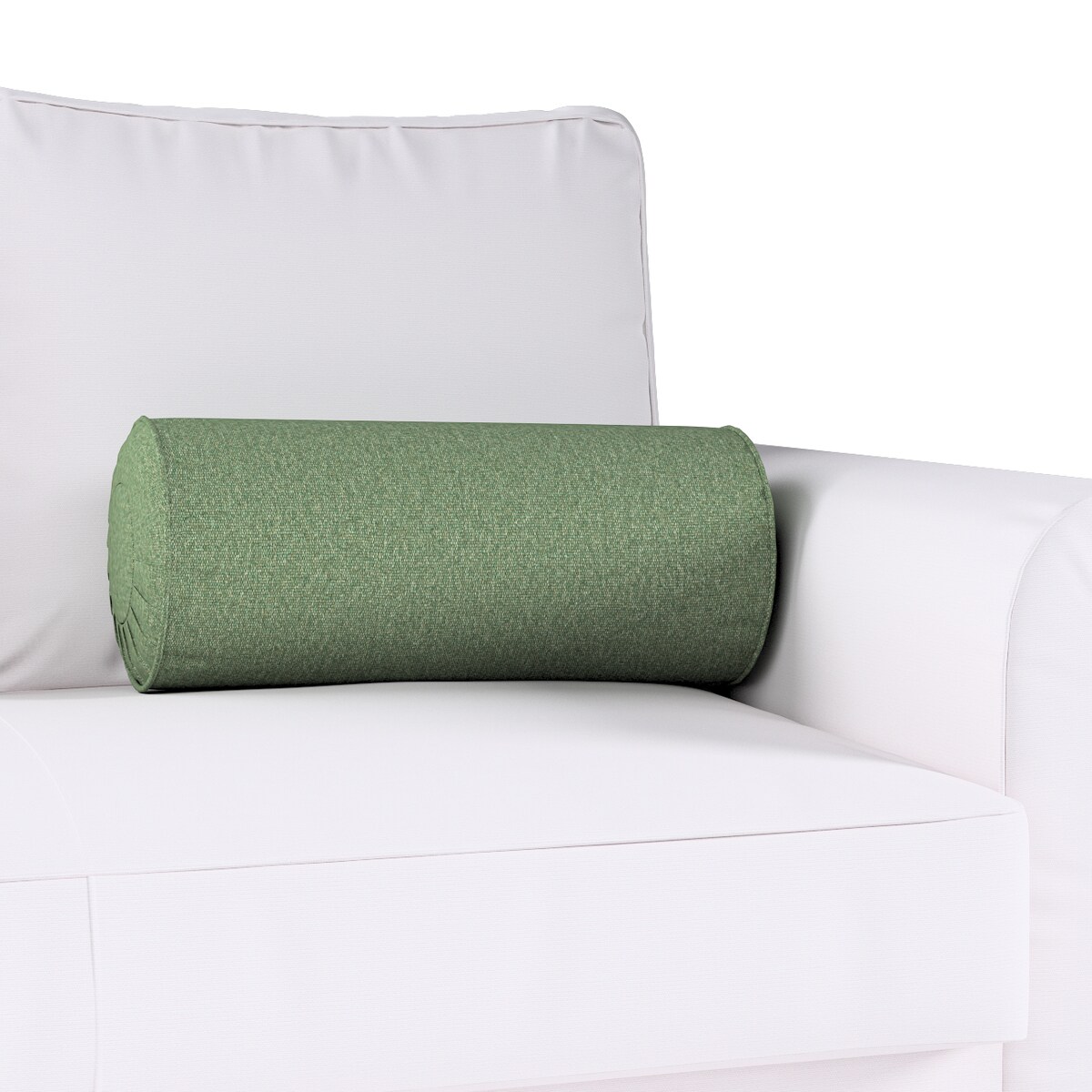Poduszka wałek z zakładkami, zielony melanż, Ø20 x 50 cm, Amsterdam