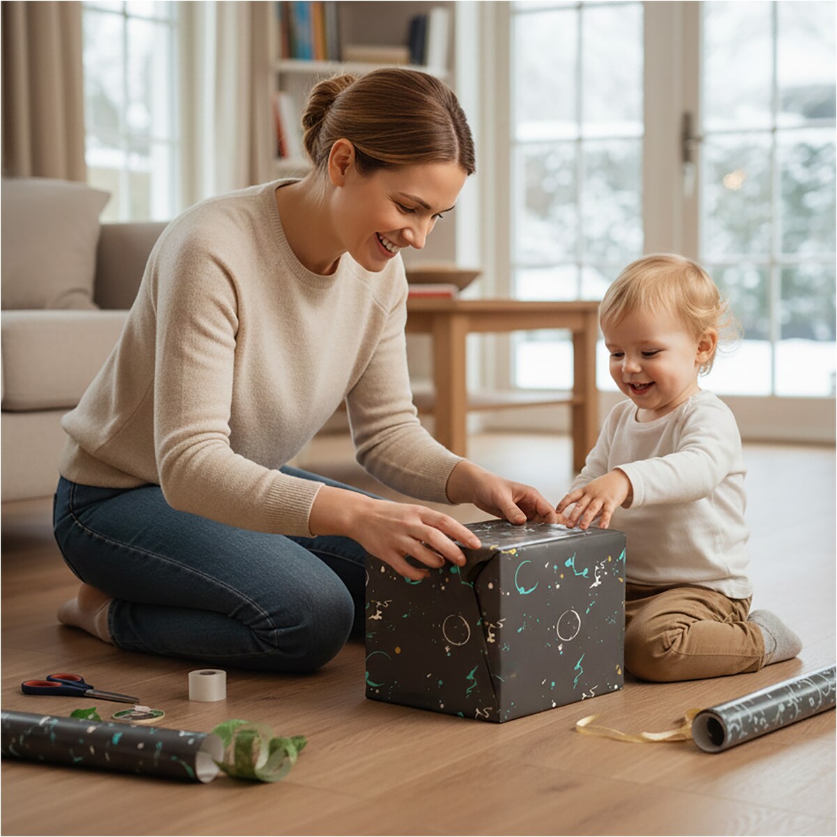 Papier do pakowania prezentów 25 METRÓW MEGAROLKA Urodzinowy Do Paczek Ozdobny