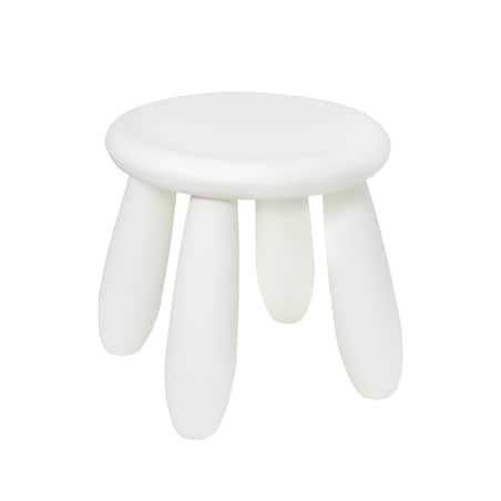 Krzesełko dla dzieci plastikowe stołek dziecięcy biały
