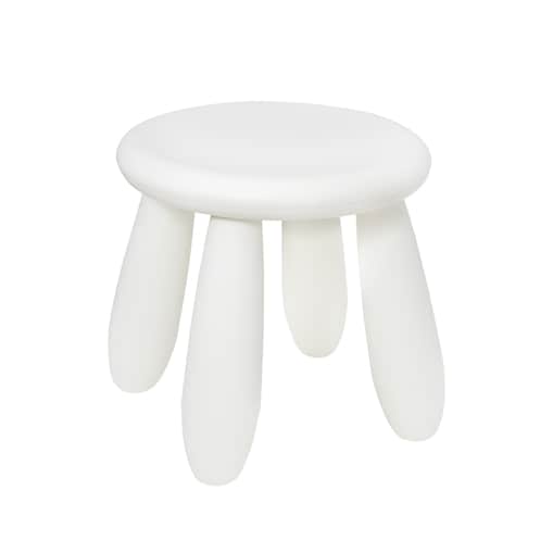 Krzesełko dla dzieci plastikowe stołek dziecięcy biały