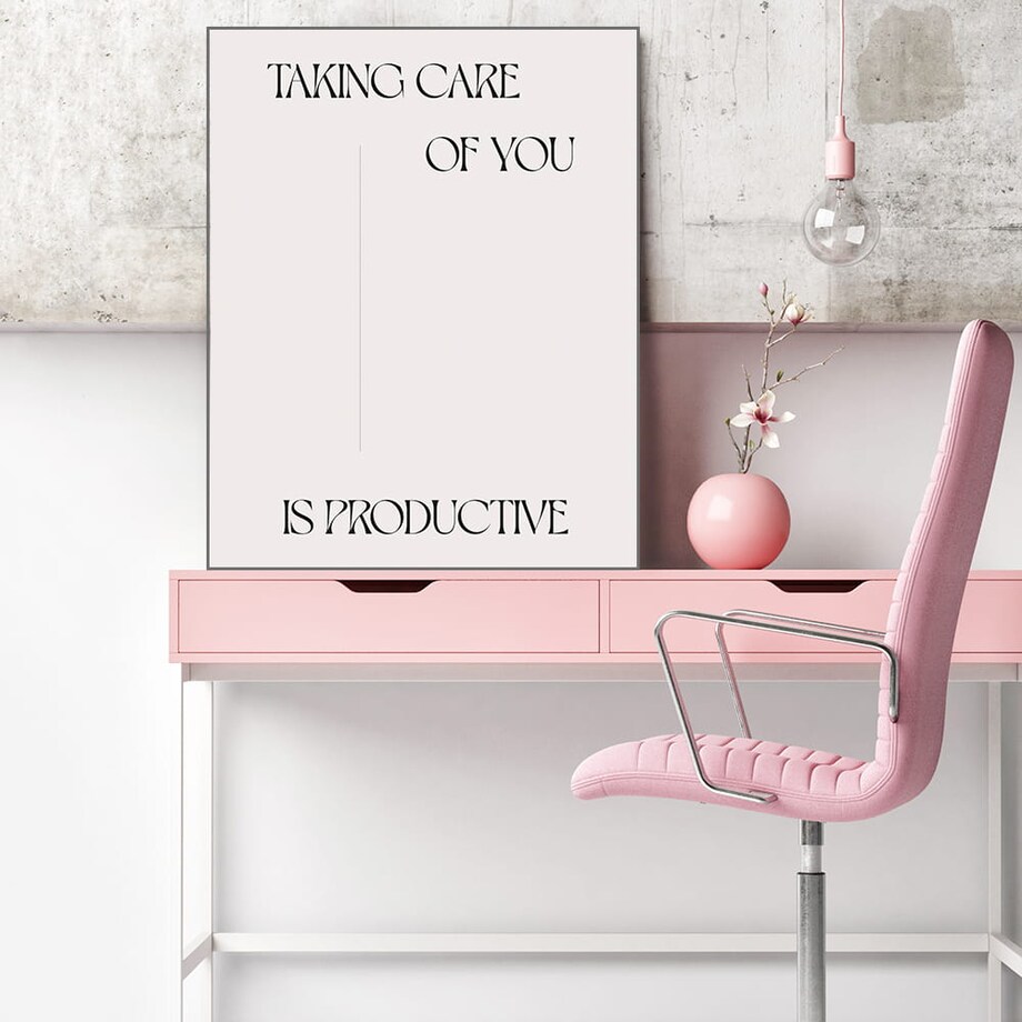 plakat taking care 50x70 cm