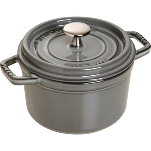 Garnek żeliwny okrągły Staub - 1.2 ltr, Grafitowy