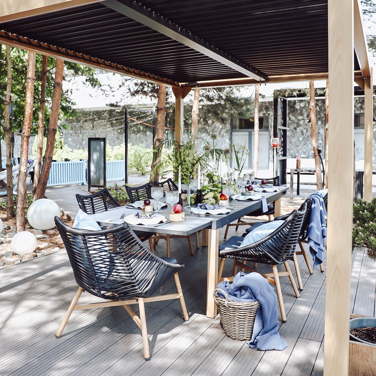 Krzesło ogrodowe, stołowe, polirattanowe Holand, szare