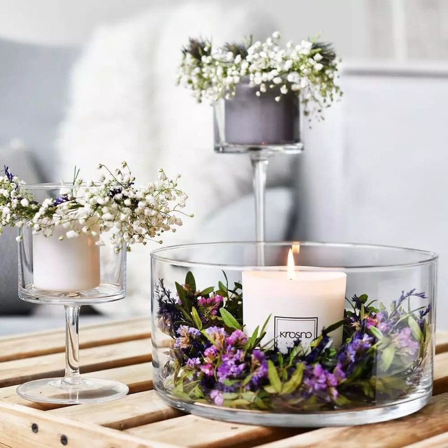 Prosta misa miska Salaterka Glamour Krosno 24 Szklana na Sałatkę Przekąski