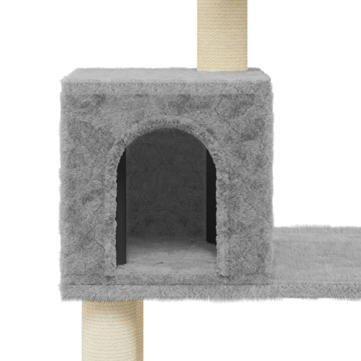 vidaXL Drapak dla kota z sizalowymi słupkami, jasnoszary, 147 cm