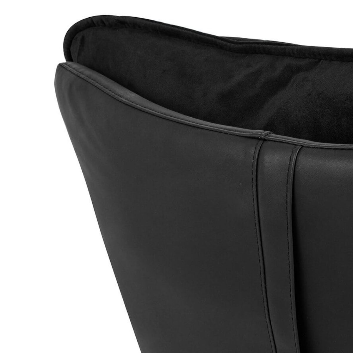 Przytulny fotel do salonu Otilia stand velvet MSE01000302 King Home poduszka czarny