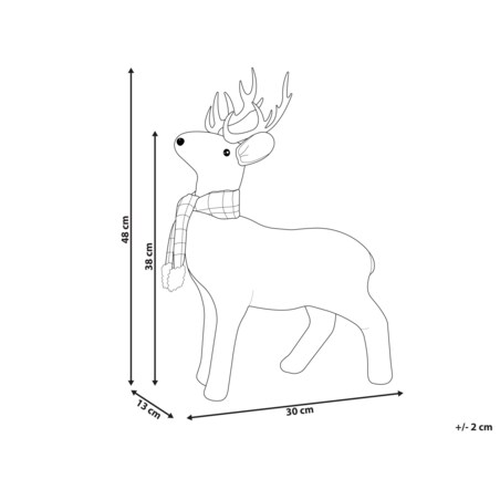 Figurka dekoracyjna renifer 48 cm biała MUSTOLA