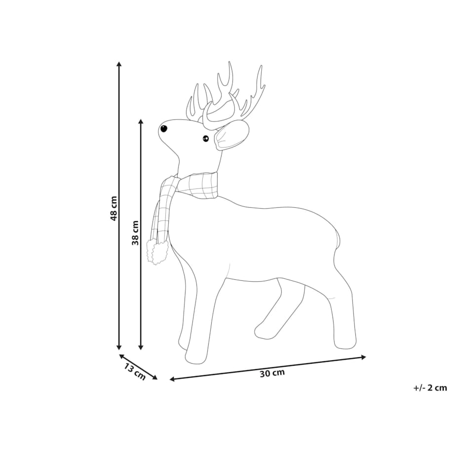 Figurka dekoracyjna renifer 48 cm biała MUSTOLA