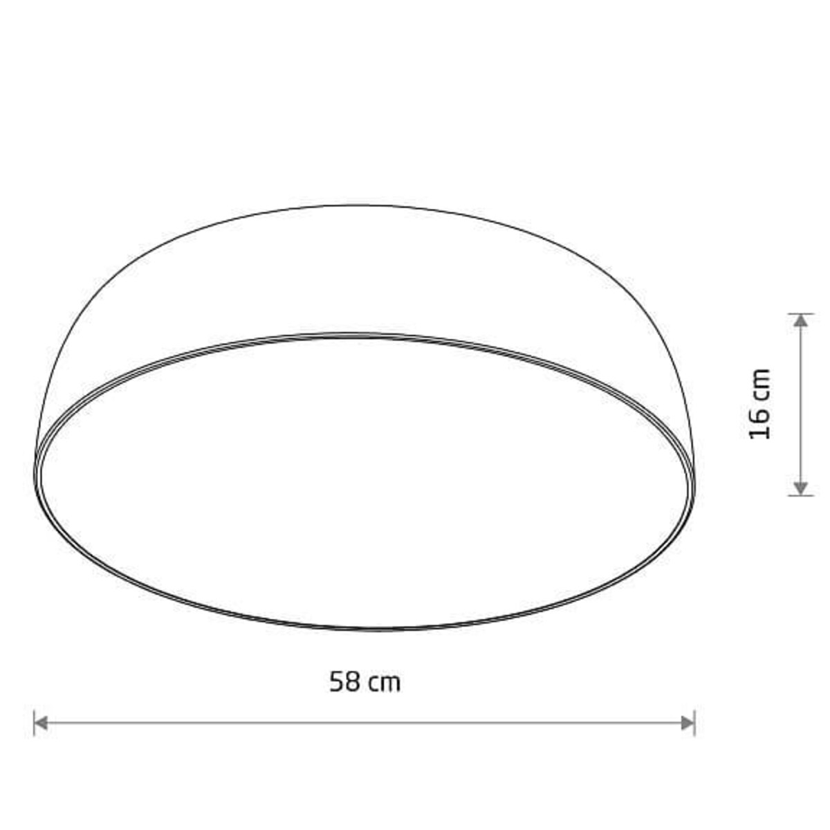 Lampa sufitowa na przedpokój Satellite 8018 Nowodvorski kopuła owalna szara