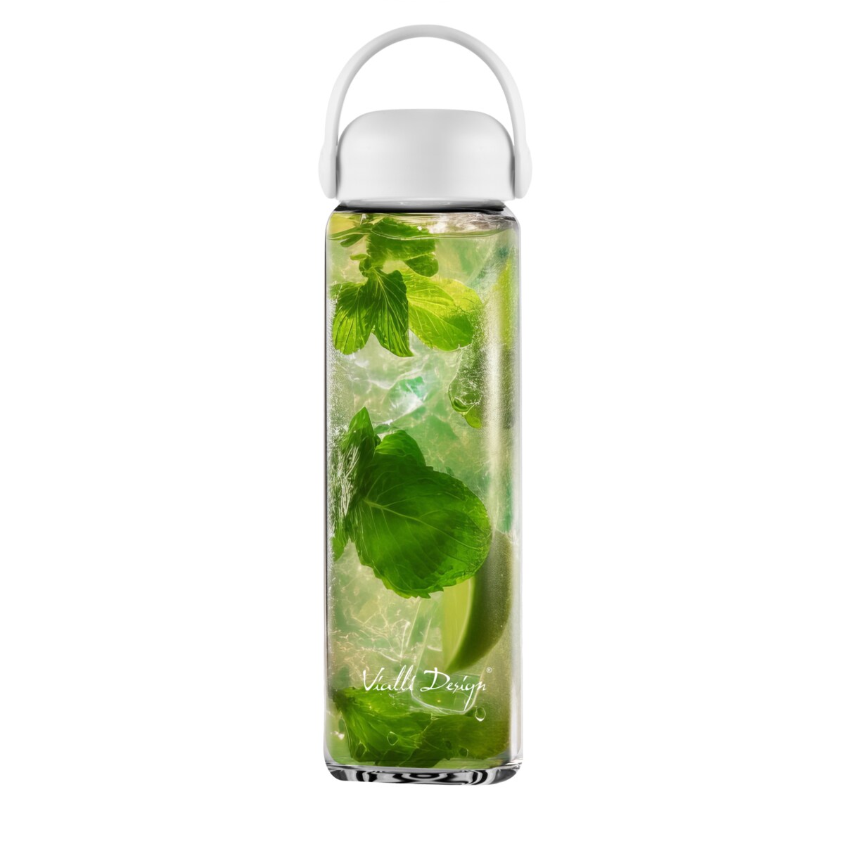 Szklana butelka na wodę Fuori 540 ml biała 30220