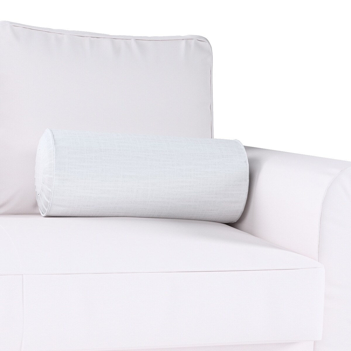 Poduszka wałek z zakładkami, biały, Ø20 x 50 cm, Harmony