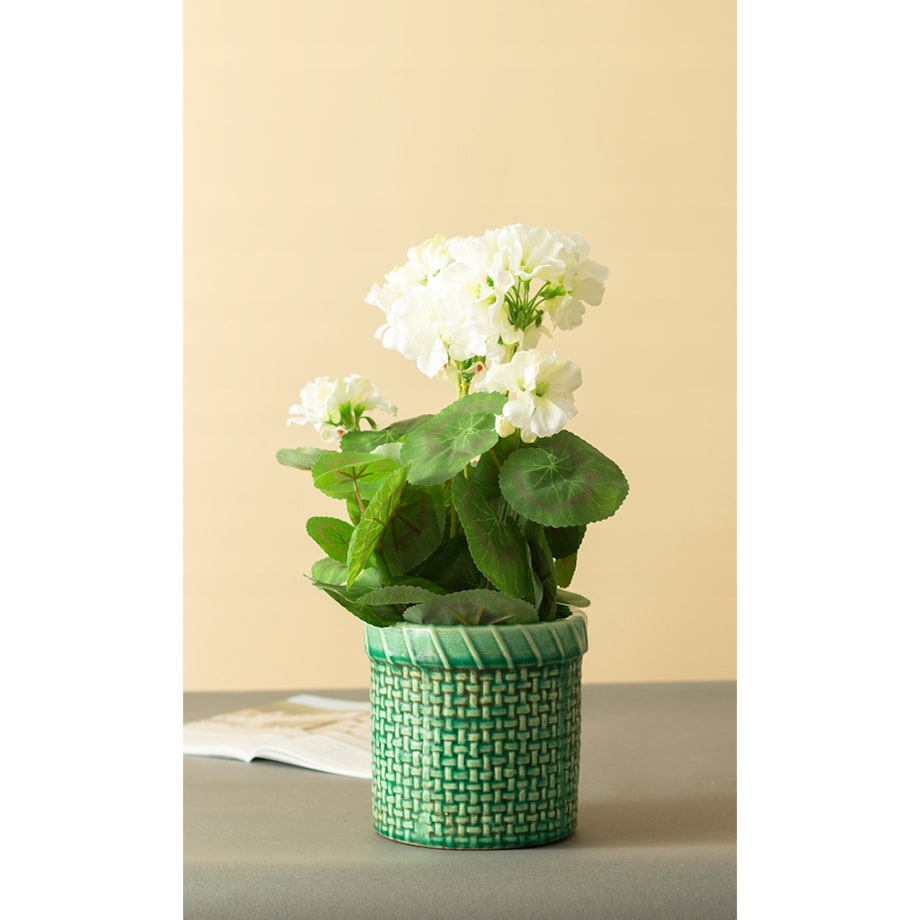 DONICA KOSZ ceramiczna ciemna zieleń śr. 13cm