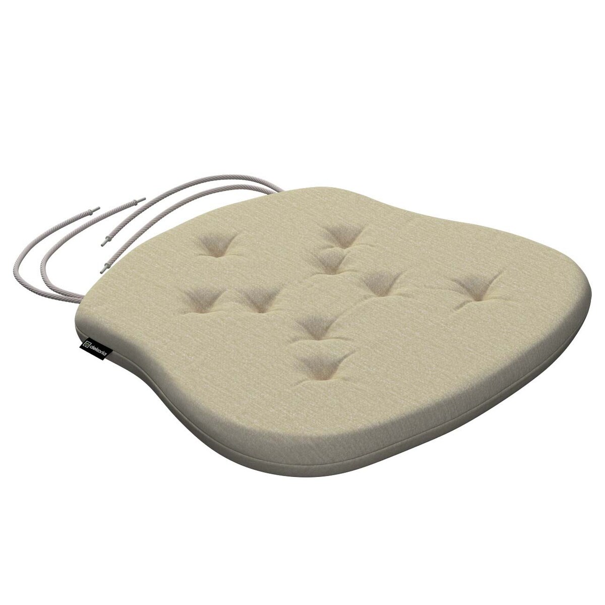 Poduszka na krzesło Filip, kremowy szenil, 41 x 38 x 3,5 cm, Chenille