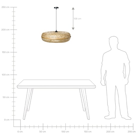 Lampa wisząca LAJAS Bambus Naturalny