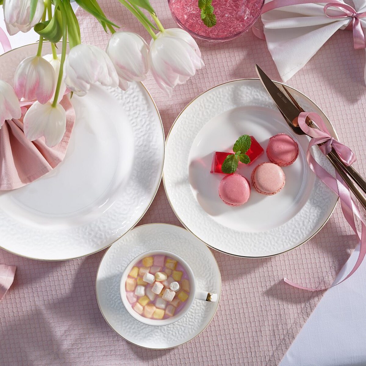 VILLA ITALIA Talerzyk deserowy śniadaniowy 21,5 cm porcelanowy IDALIA