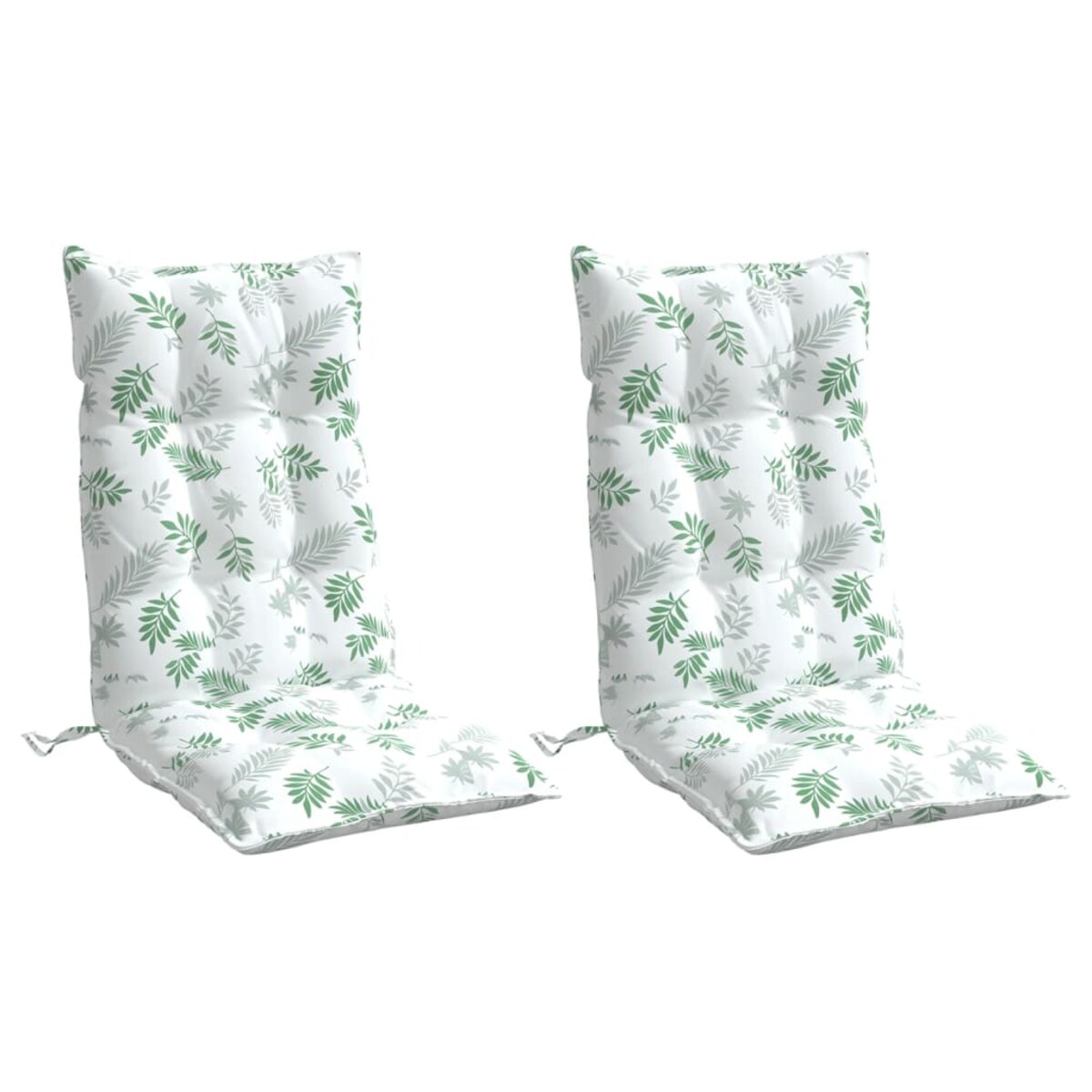 vidaXL Poduszki na krzesła z wysokim oparciem, 2 szt., wzór w liście