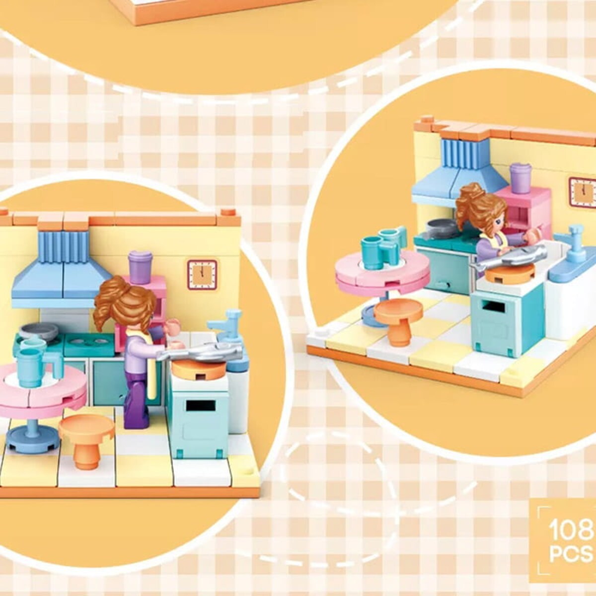 KUCHNIA - mini pokoik klocki - Sluban - 108 elementów