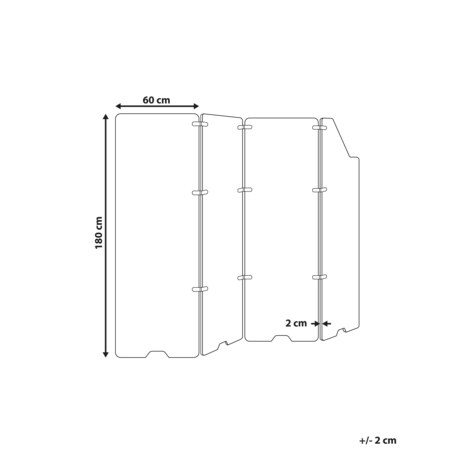4-panelowy parawan pokojowy STARRY Granatowy 240 cm 180 cm