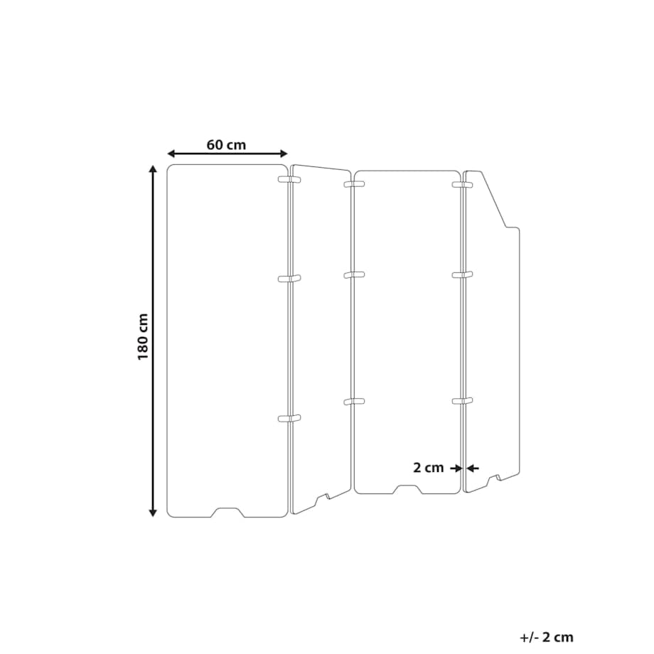 4-panelowy parawan pokojowy STARRY Granatowy 240 cm 180 cm