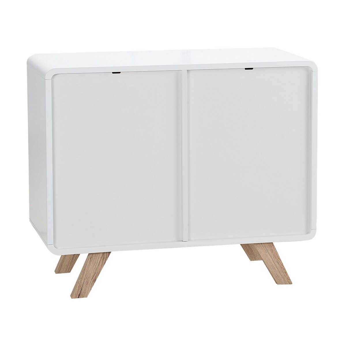 Szafka dwudrzwiowa jasne drewno z białym MILO